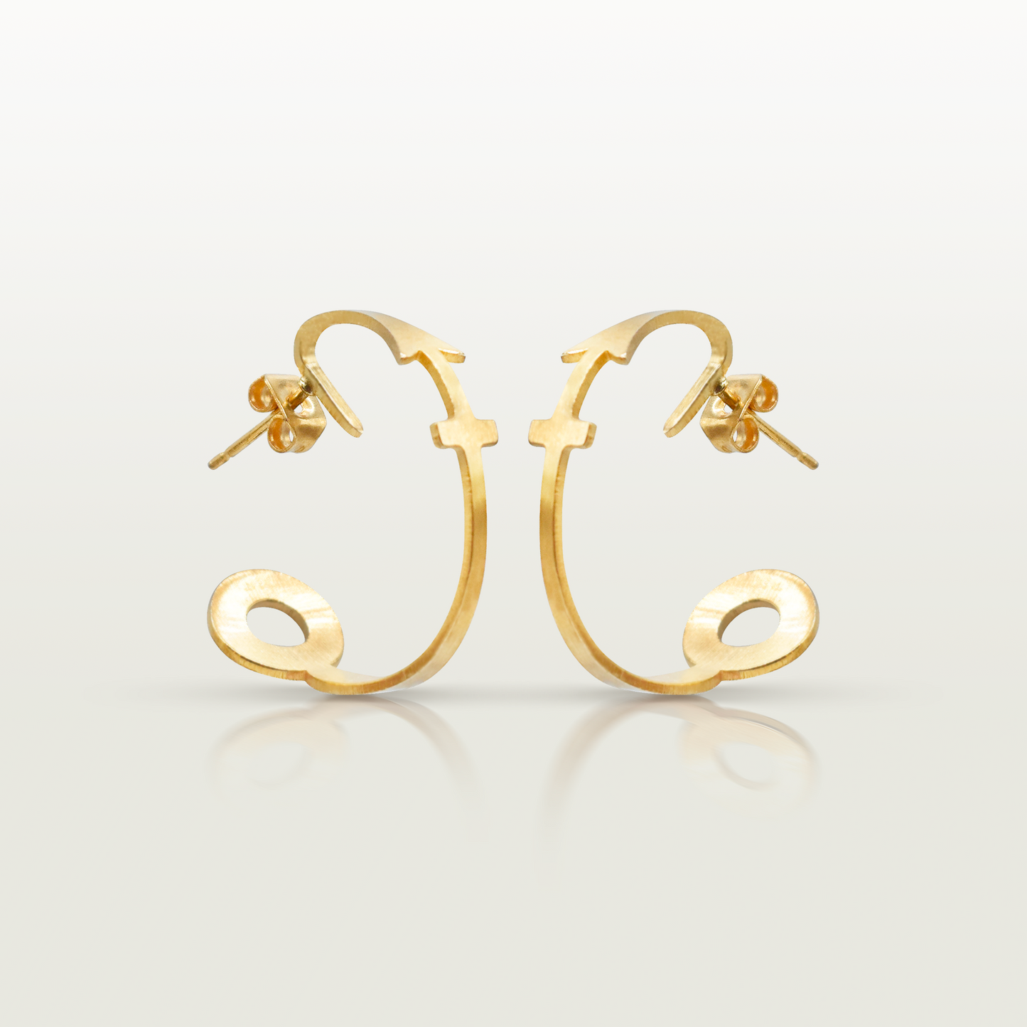 Large "Welcome" hoop earrings
