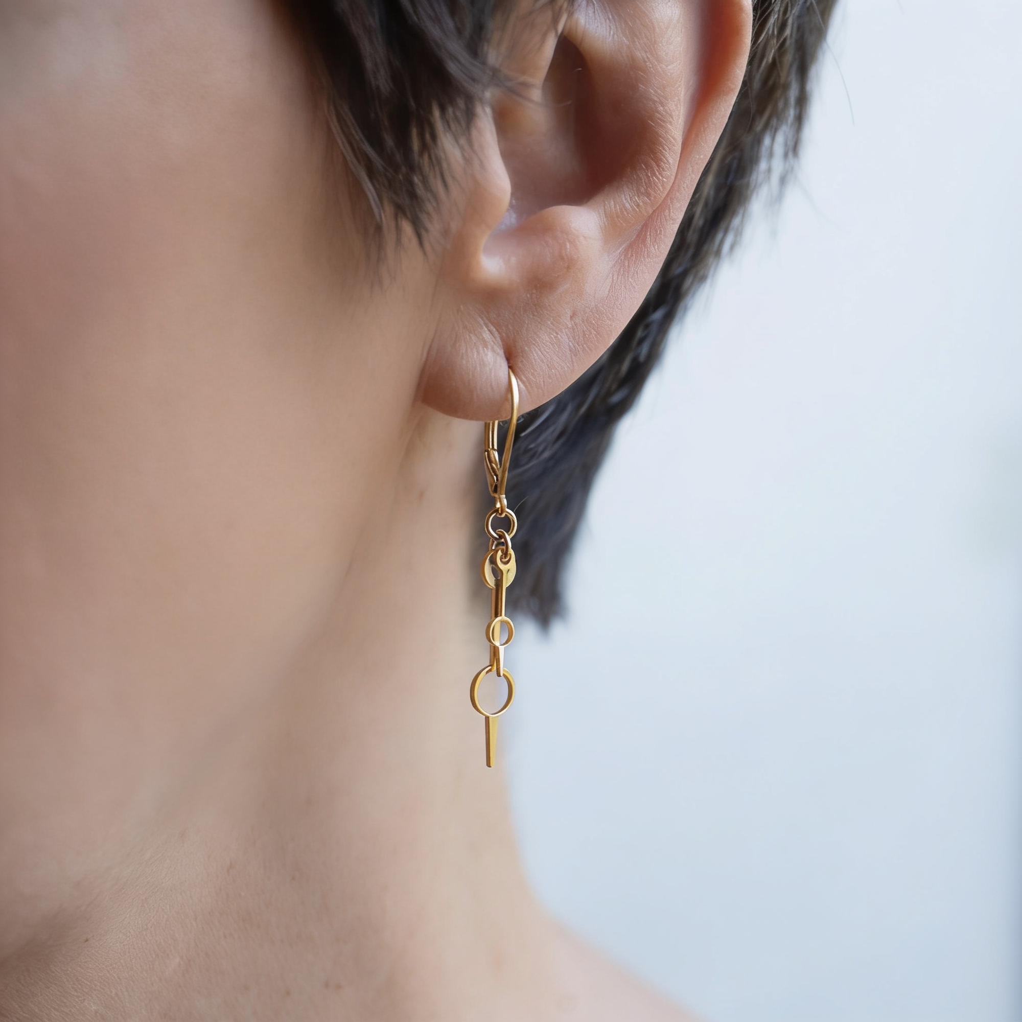 Boucles d'oreilles "Instant Présent" photo porté