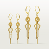 Photo Boucles d'oreilles "Promesses" en deux tailles sur fond blanc
