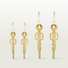 Photo Boucles d'oreilles "Vestiges" en deux tailles sur fond blanc