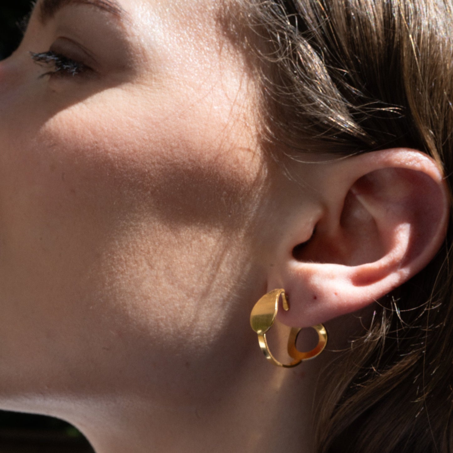 Créoles, boucles d'oreille art déco, uniques, aiguilles d'horloge