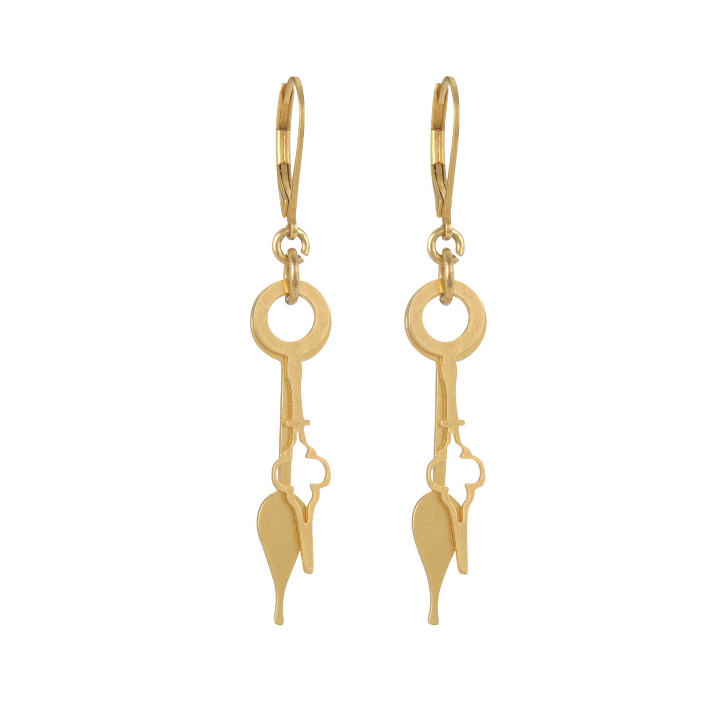 Boucles d'oreille Amoureuses, fait main à Paris par Marie-Louise Orlach.