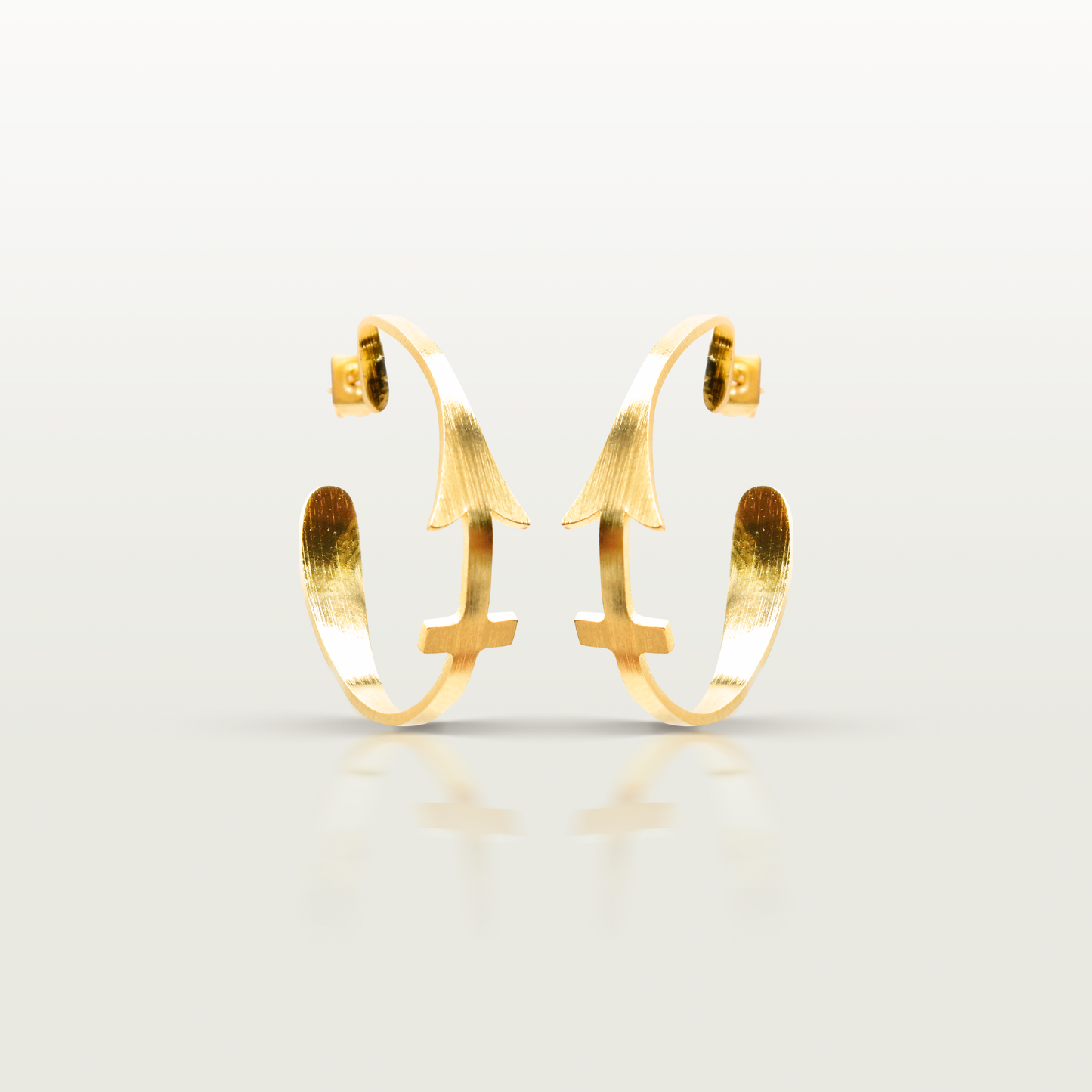 Créoles Nocturne, deux tailles disponibles, 7 et 12 cm.