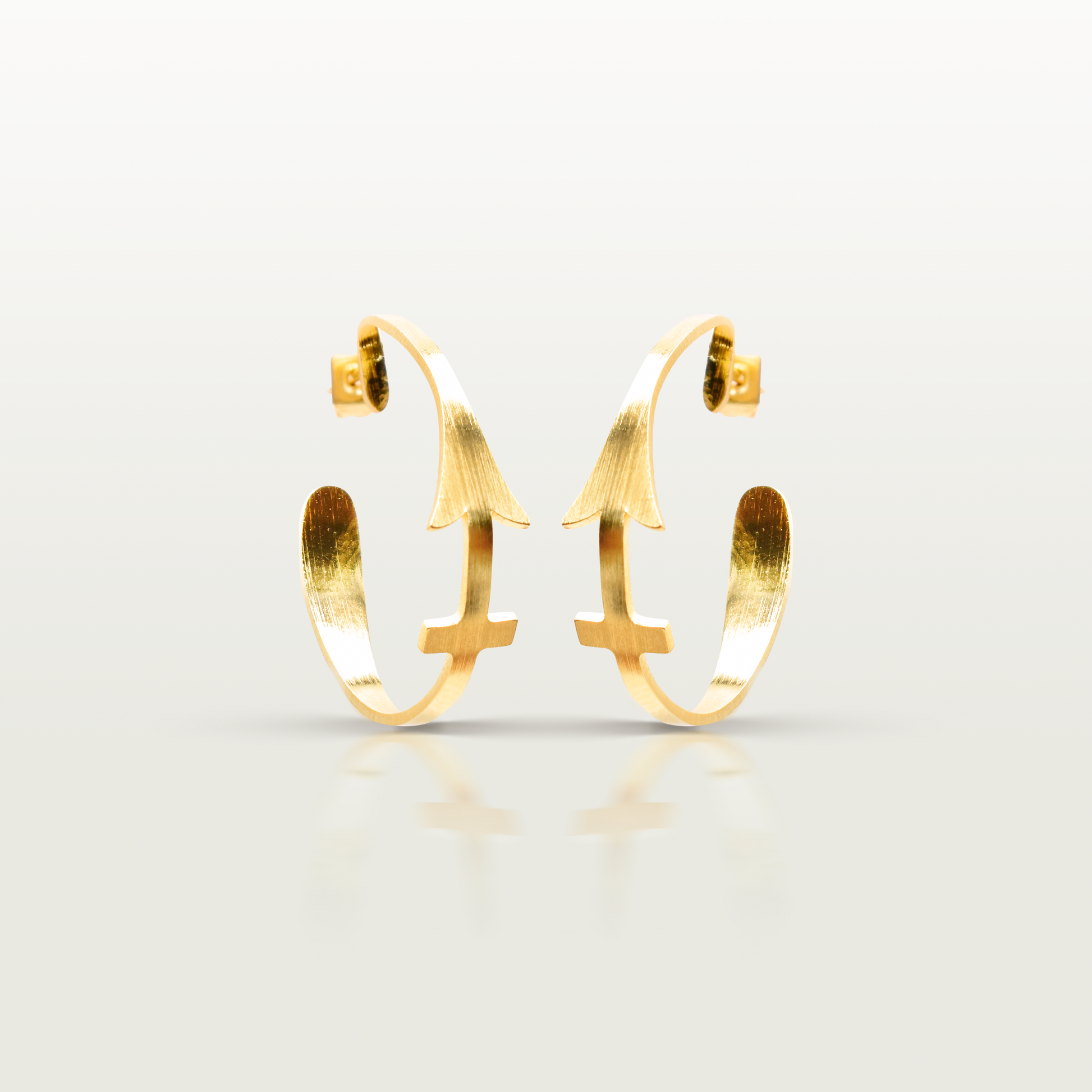 Créoles Nocturne, deux tailles disponibles, 7 et 12 cm.