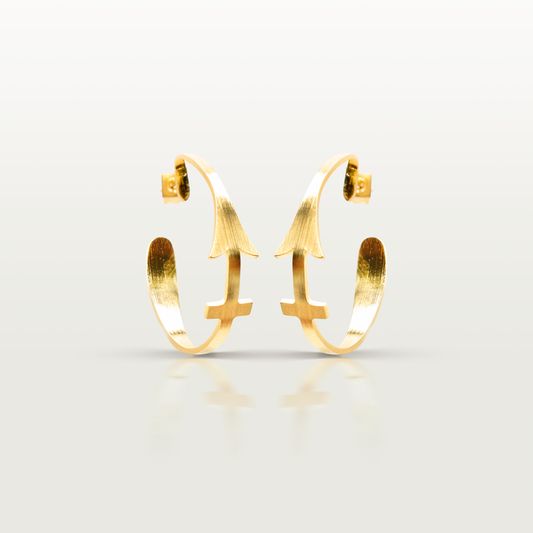 Créoles Nocturne, deux tailles disponibles, 7 et 12 cm.