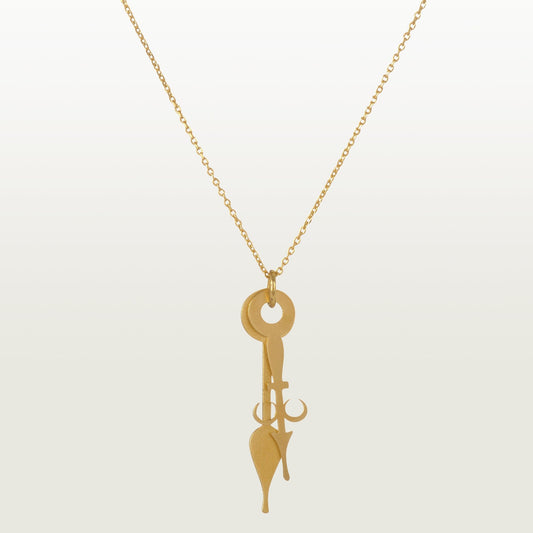 Collier Rendez-vous, élégant et délicat, doré à l'or fin, fabriqué à Paris par Marie-Louise Orlach.