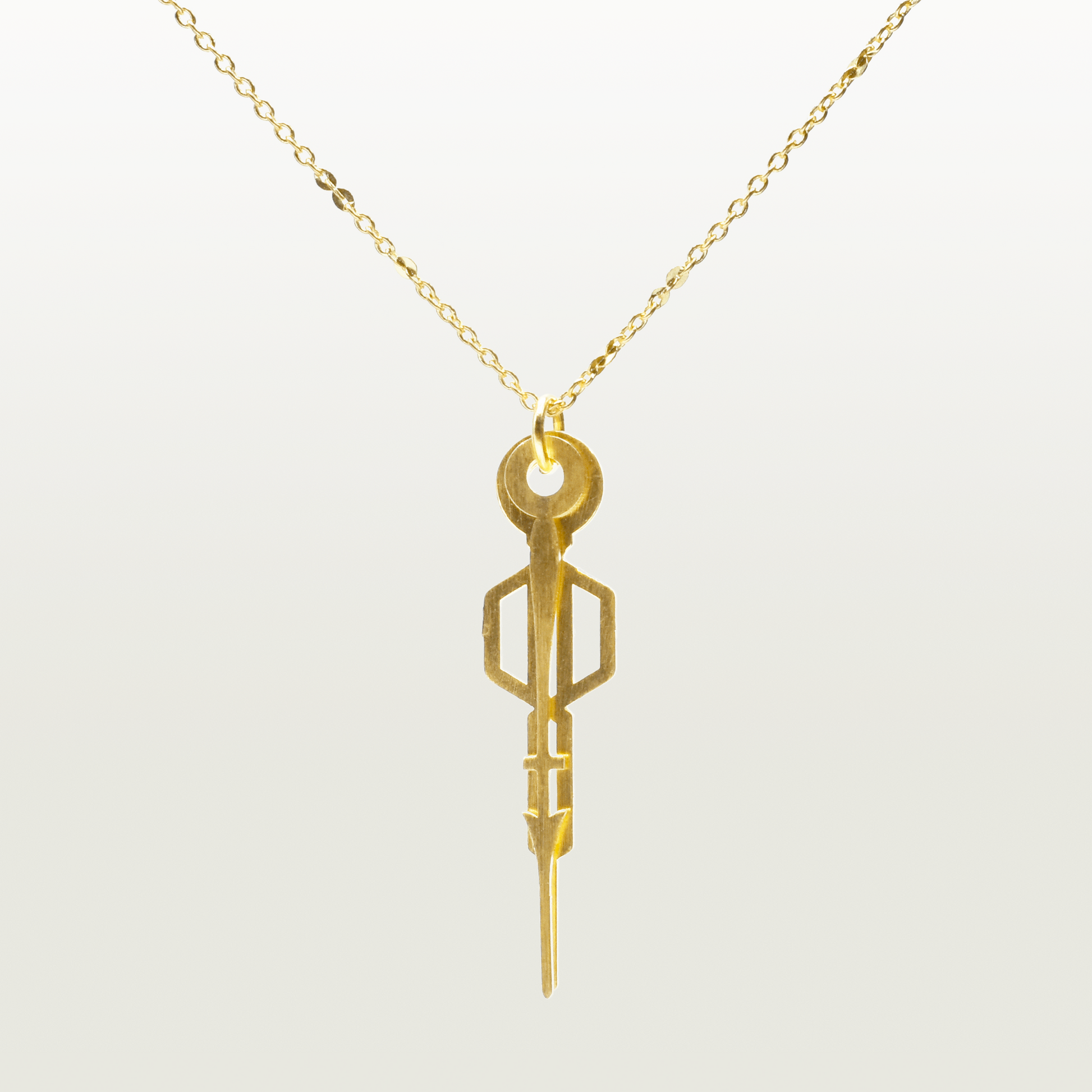 Collier Vestiges doré à l'or fin fabriqué à Paris par Marie-Louise Orlach.