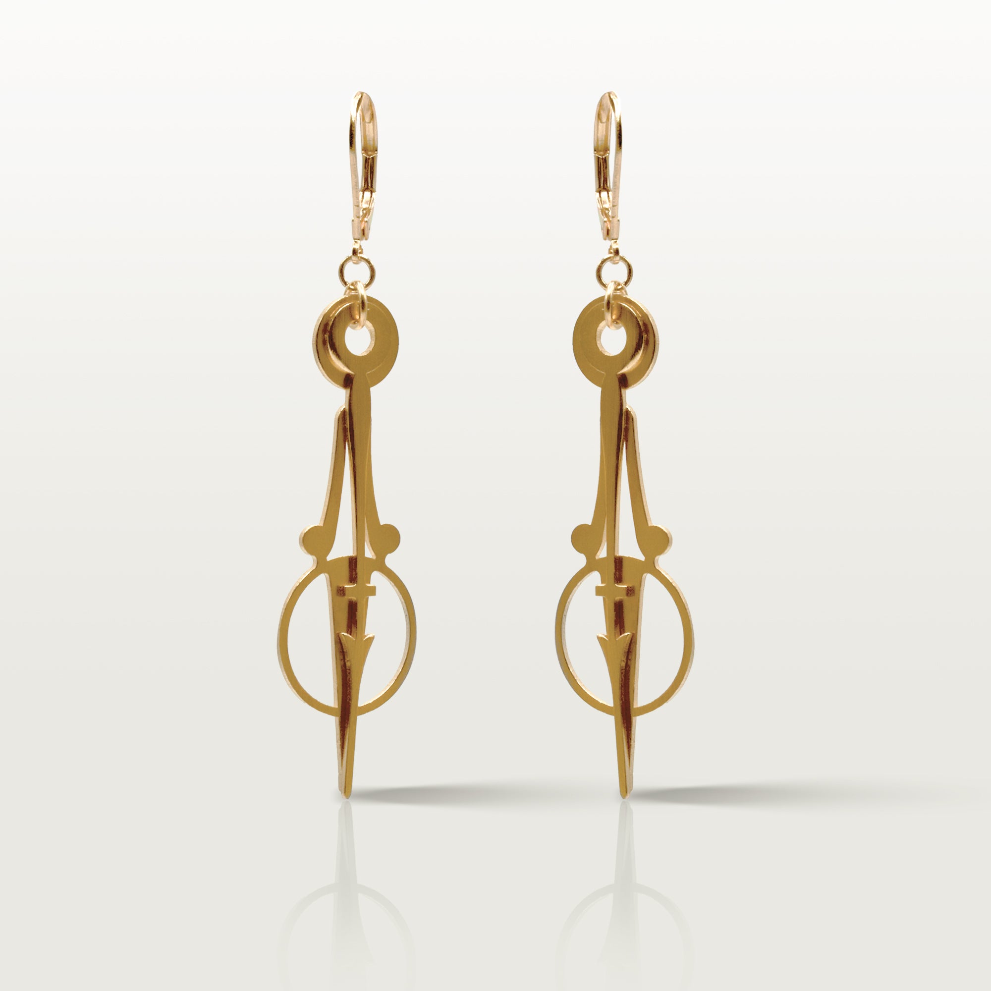 photo des boucles d'oreilles Aurore sur fond blanc